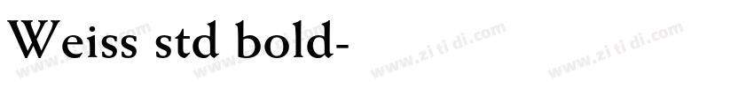 Weiss std bold字体转换